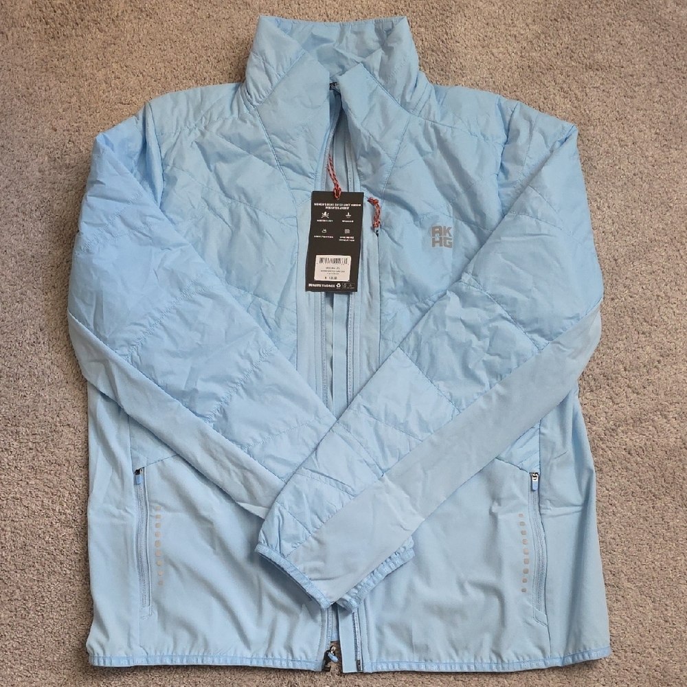 Duluth Trading Womens AKHG Outer Limit Hybrid Insulated Light Blue Jacket